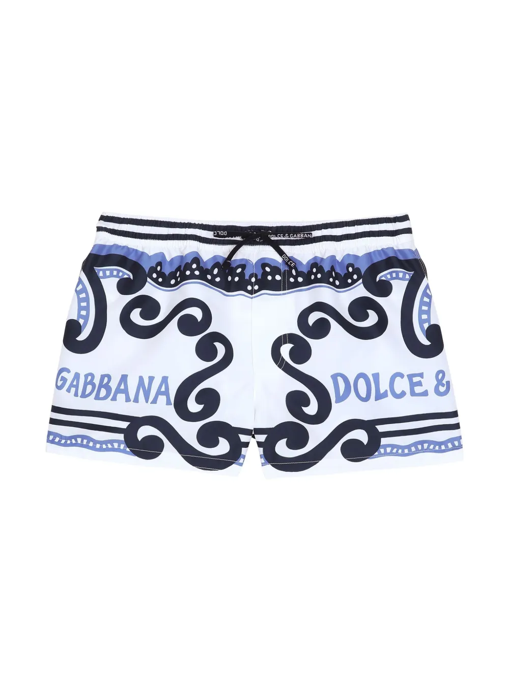 Плавки-шорты с принтом Marina Dolce & Gabbana Kids, белый
