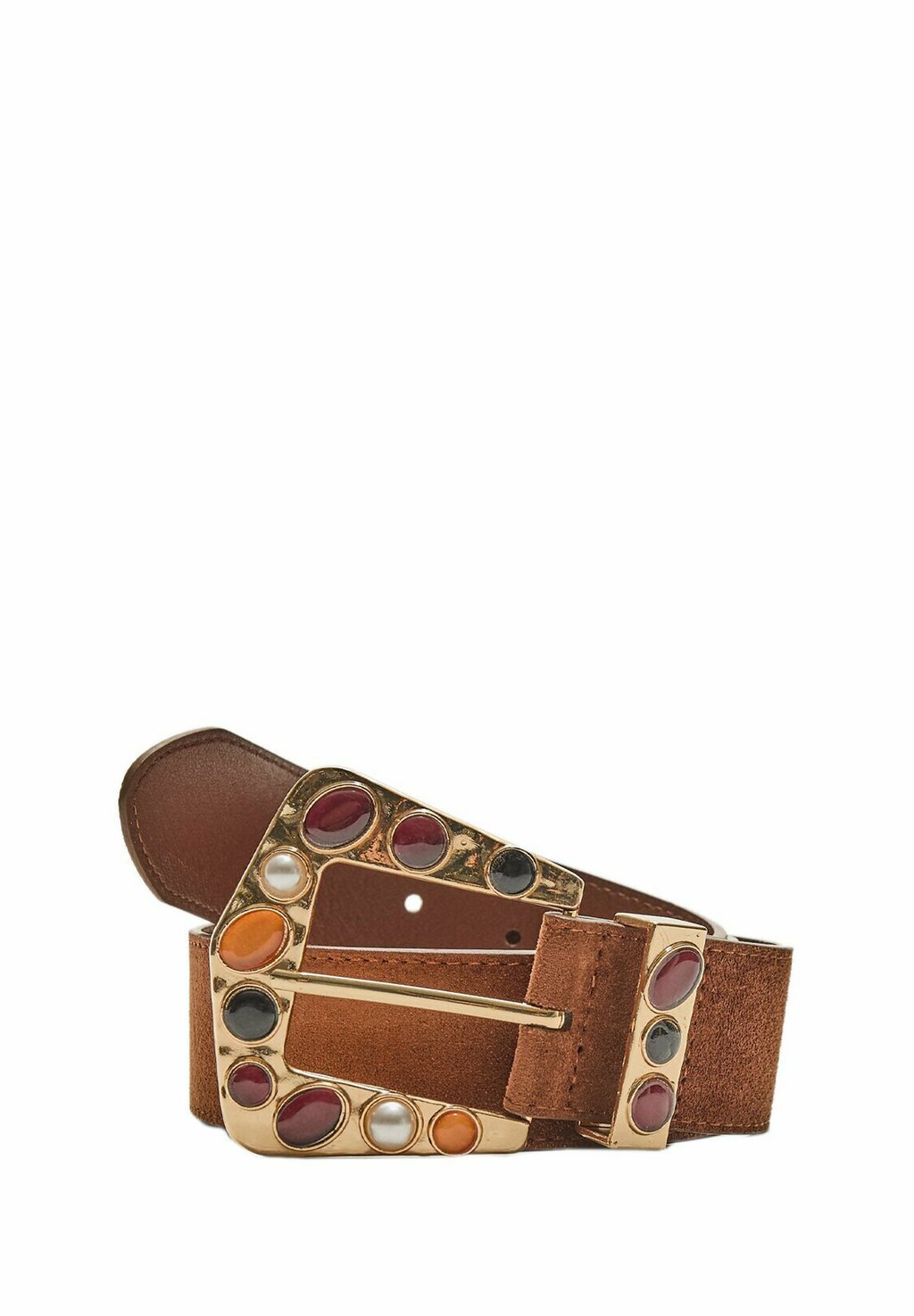 

Пояс WITH STONE BUCKLE Stradivarius, коричневый