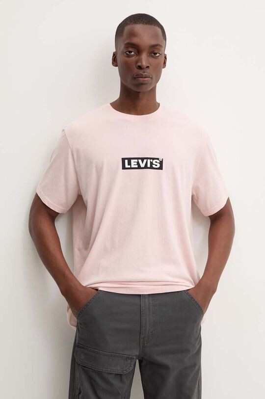 

Хлопковая футболка Levi's, розовый