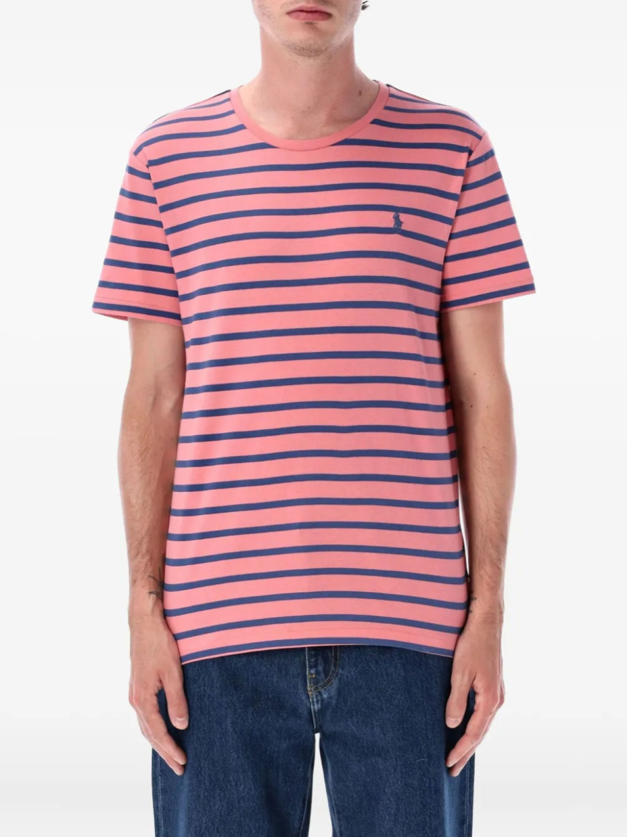 

Полосатая футболка Polo Ralph Lauren, розовый