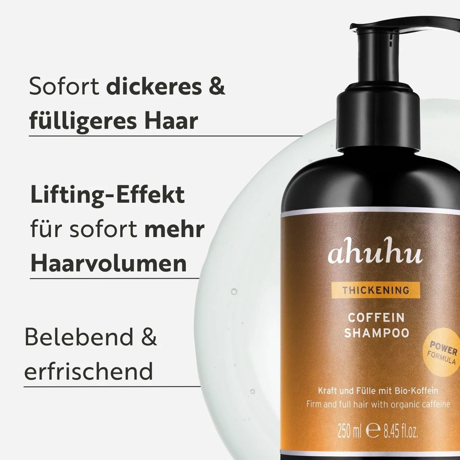 Шампунь для объема с кофеином ahuhu THICKENING Power Formula Ahuhu — фото 2