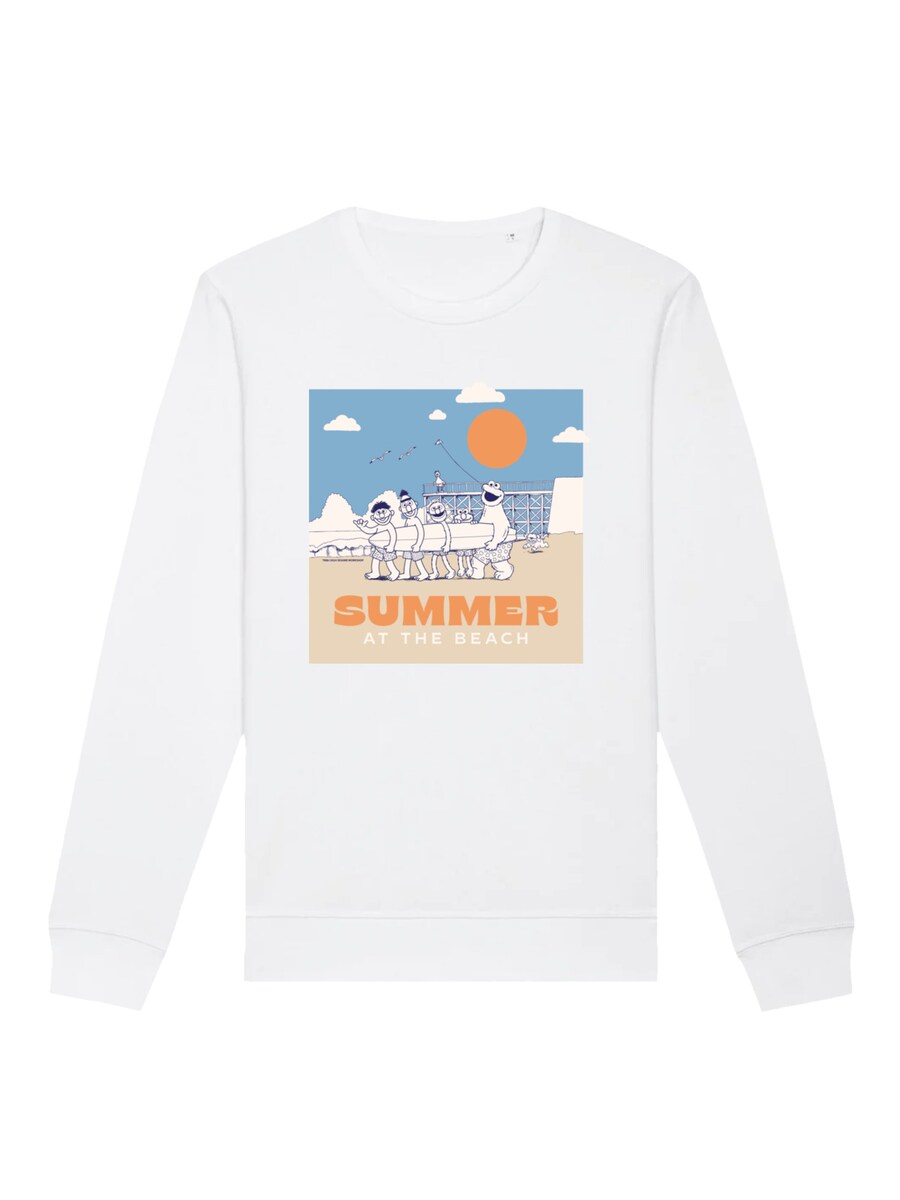 

Свитер F4NT4STIC Sweatshirt Sesamstraße Summer at the Beach, белый