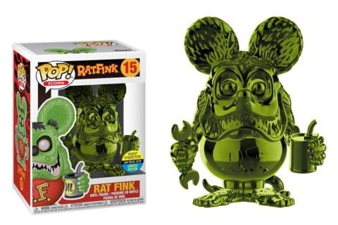 

Pop!Icons Rat Fink Toy Tokyo San Diego, ограниченный выпуск, 2019 г. (зеленый хром) Funko POP!