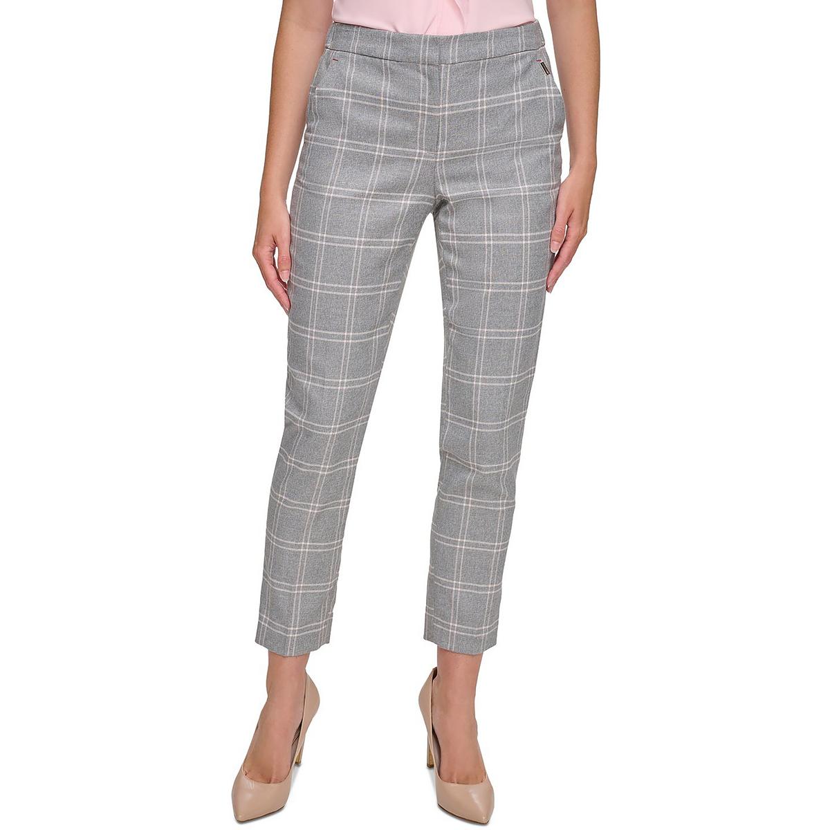 

Женские укороченные клетчатые брюки Tommy Hilfiger, цвет gray plaid