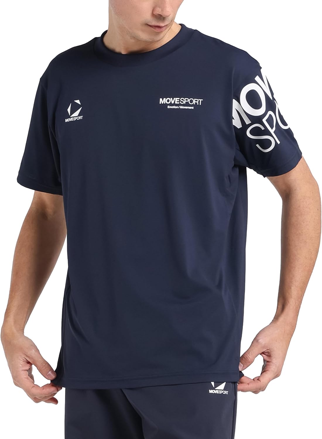 

Футболка Move Sports Coolist, Descente, Move Sport, впитывает пот, быстро сохнет, отводит тепло, охлаждает, круглый вырез, короткий рукав, мужская Movesport