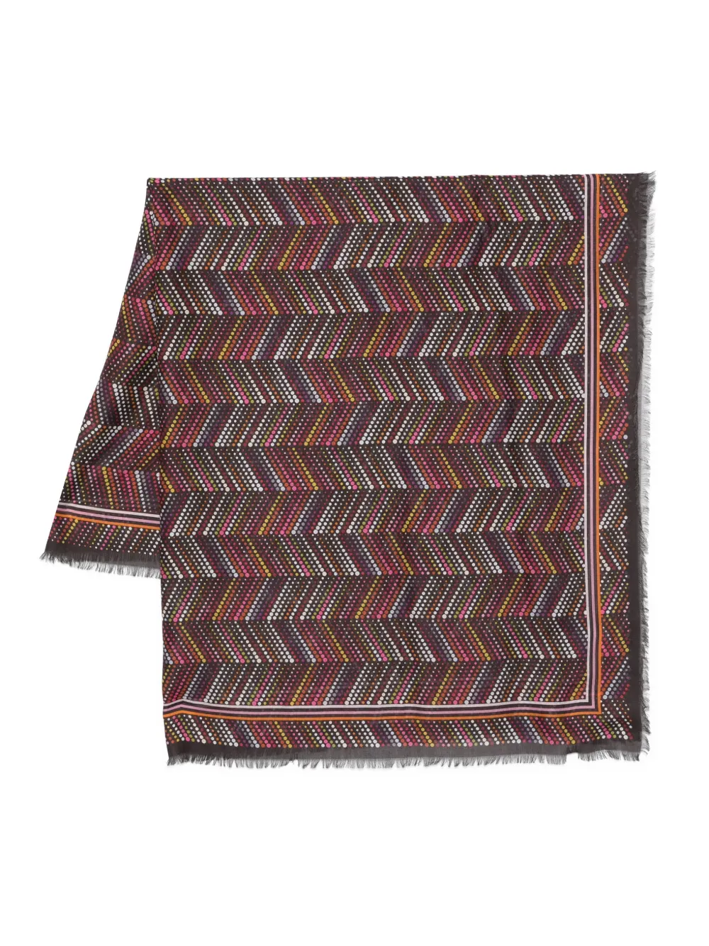 

Шарф в горошек с узором «зигзаг» Missoni, серый