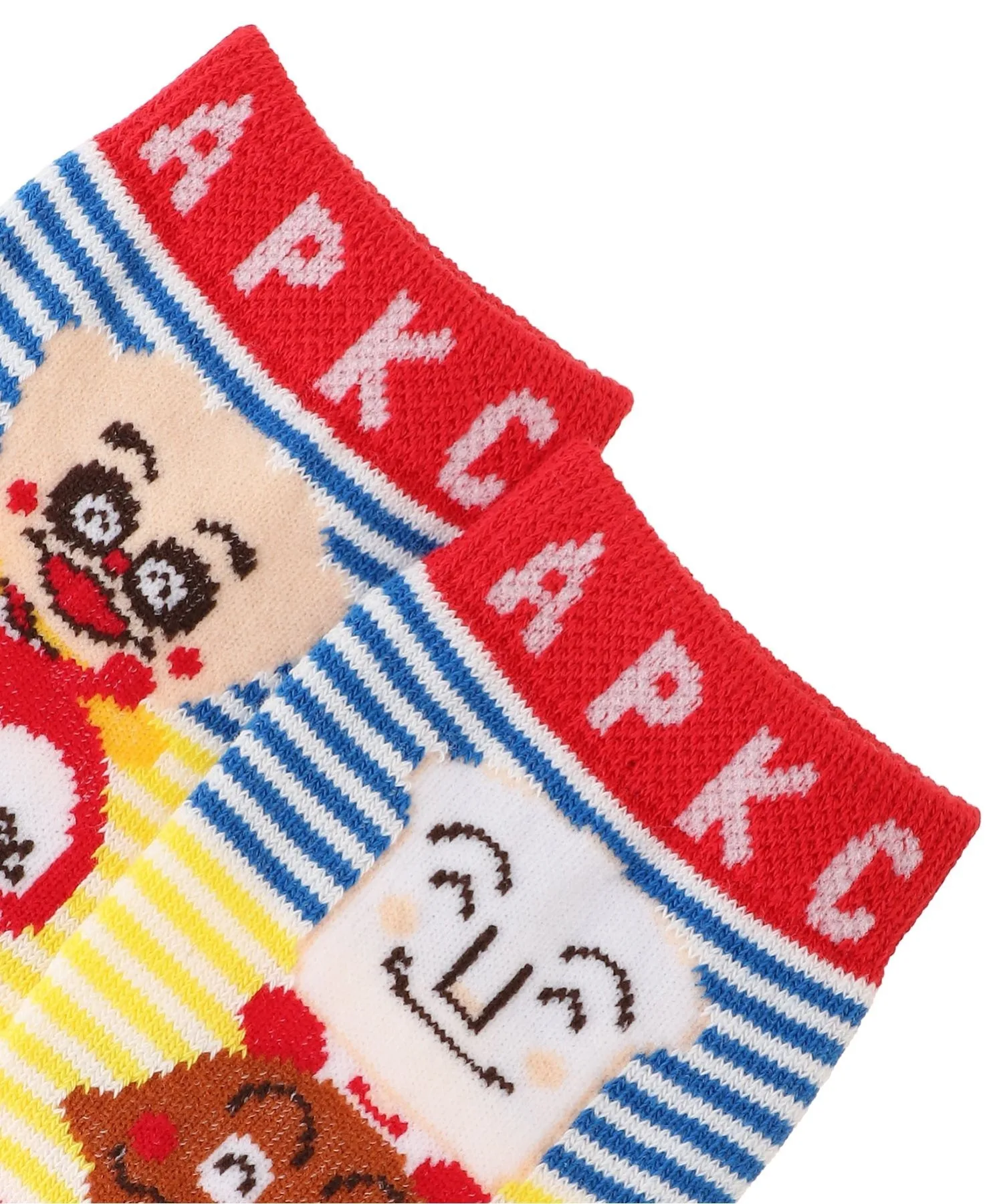 APKC/(K) Носки Niconico Regular Shokupanman Currypanman Anpanman Kids Collection, Red — фото 3