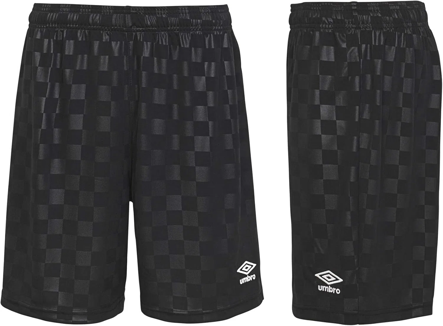 Детские клетчатые шорты Umbro, черный — фото 3