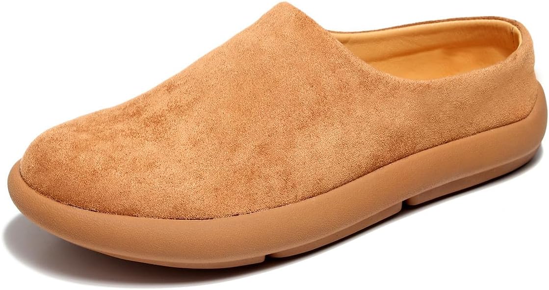 

Мужские повседневные слипоны Santimon, мягкая замша и кожа, удобные кроссовки, легкие и слиперы для работы и путешествий, Camel