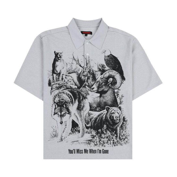 

Поло Pleasures Revival Boxy Polo, Steel