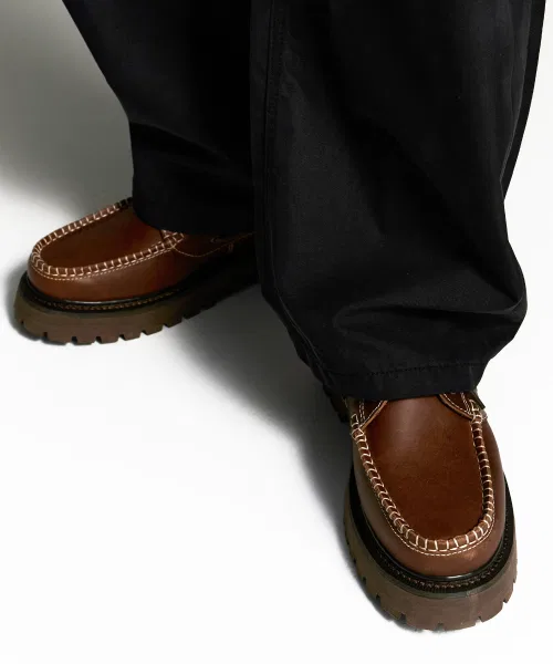 Мужские мокасины из натуральной кожи LOSTGARDEN Harbor Brown