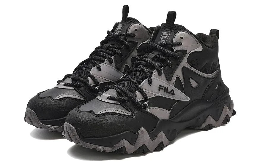 FILA Кроссовки Oakmont 2 Textile, Synthetic Leather Mid top Chunky мужские Black Sky Gray — фото 4