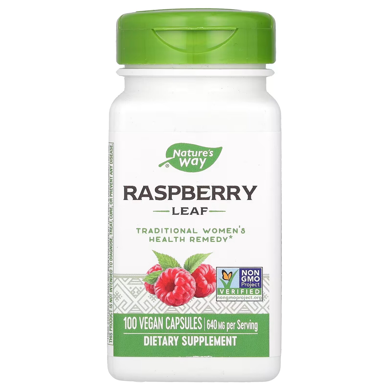 

Листья малины Nature's Way 640 мг, 100 веганских капсул