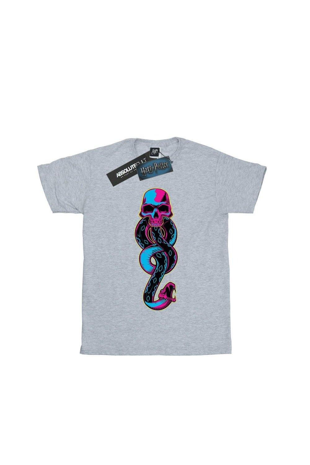 

Хлопковая футболка Neon Dark Mark Harry Potter, серый