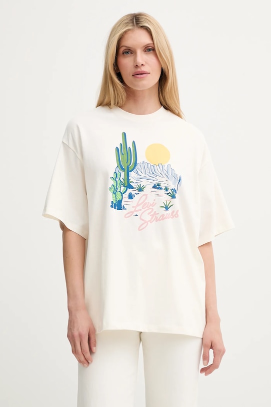 

Футболка хлопковая GRAPHIC SHORT STACK TEE Levi'S, бежевый