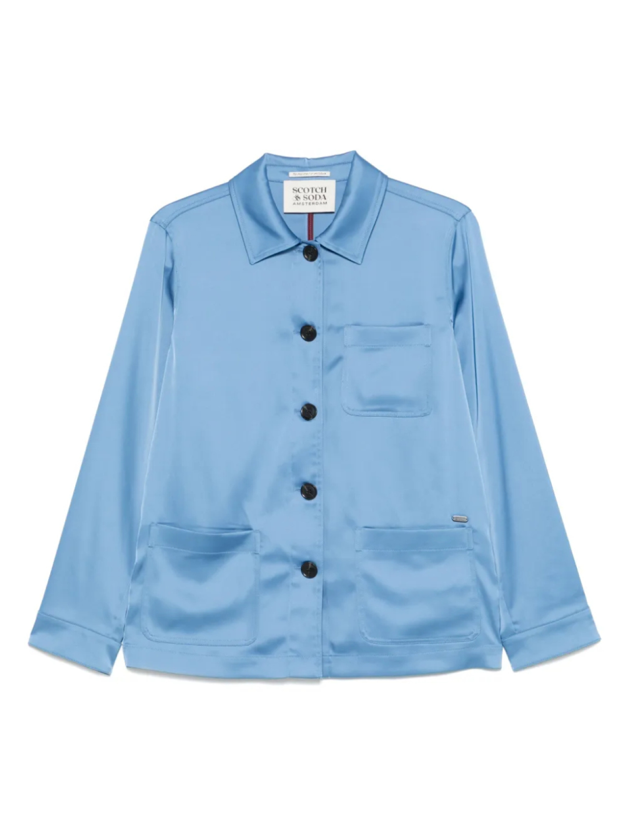 

Scotch & Soda атласная рубашка, синий