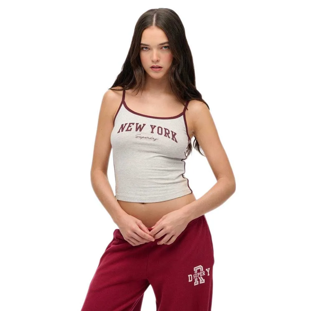 

Футболка без рукавов Superdry Essential Branded, серый