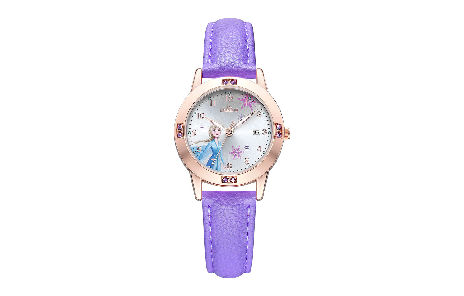 

Disney Часы Frozen Series Quartz Movement Leather Watch Bands Watch Women's Watch Silver Dial SF-54200