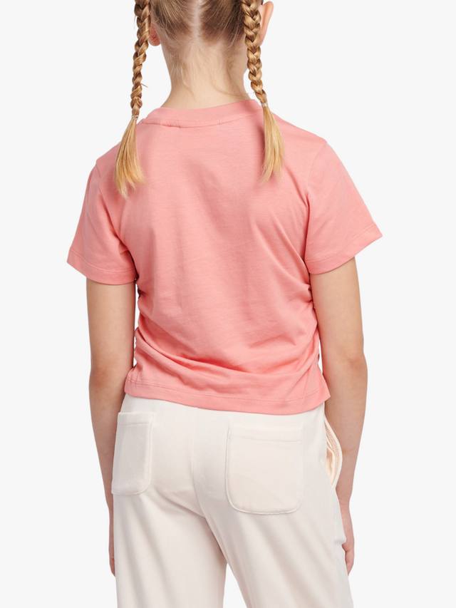 Детская футболка с пайетками и контрастной окантовкой Juicy Couture, Peach Blossom — фото 3