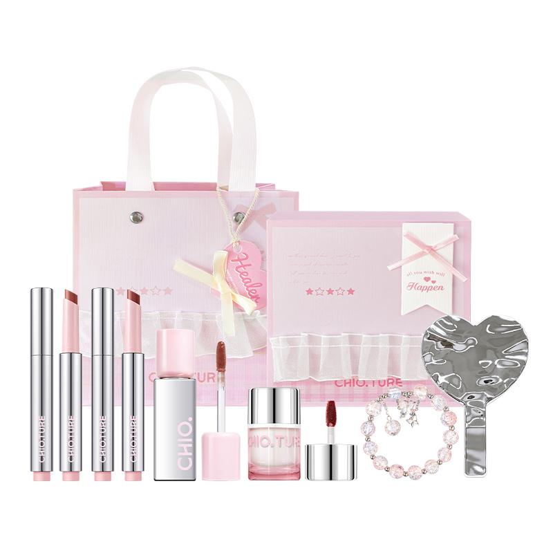 

Набор косметики Dot Heart Intention легко растушевывается натуральный глянцевый блеск для губ прозрачный эффект без макияжа зеркальное покрытие CHIOTURE