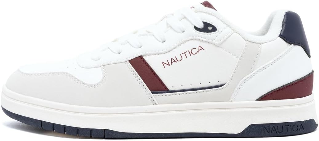 Мужские повседневные кроссовки Nautica на шнуровке, стильные оксфордские прогулочные туфли - легкие, удобные, универсальная обувь на каждый день, белый — фото 2