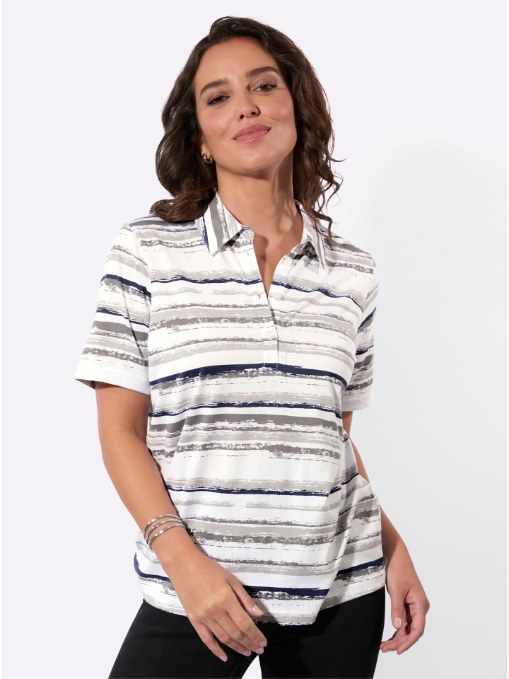 

Рубашка-поло антрацитового цвета с белыми полосками WITT WEIDEN