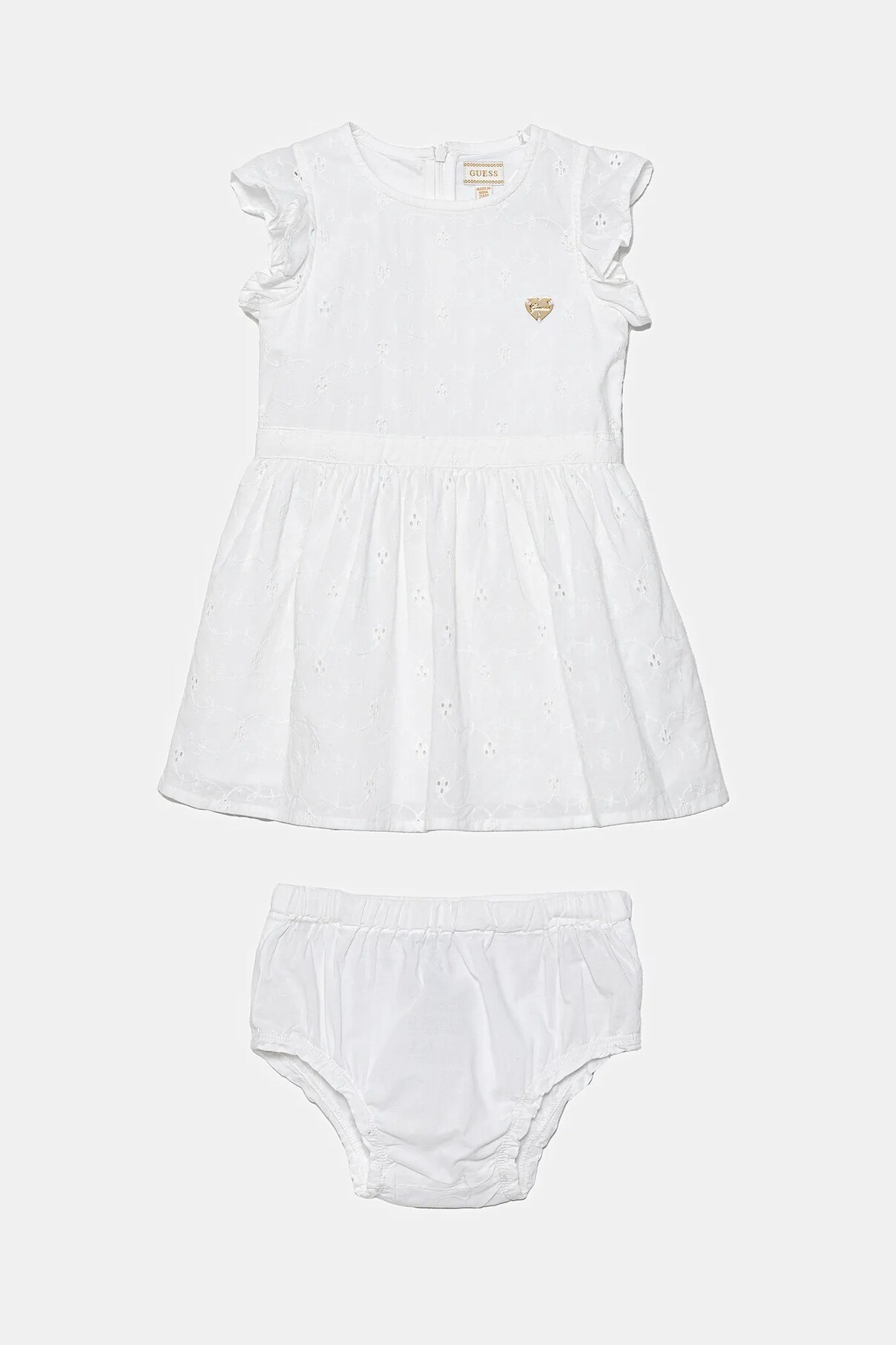 

Детское хлопковое платье Guess, белый