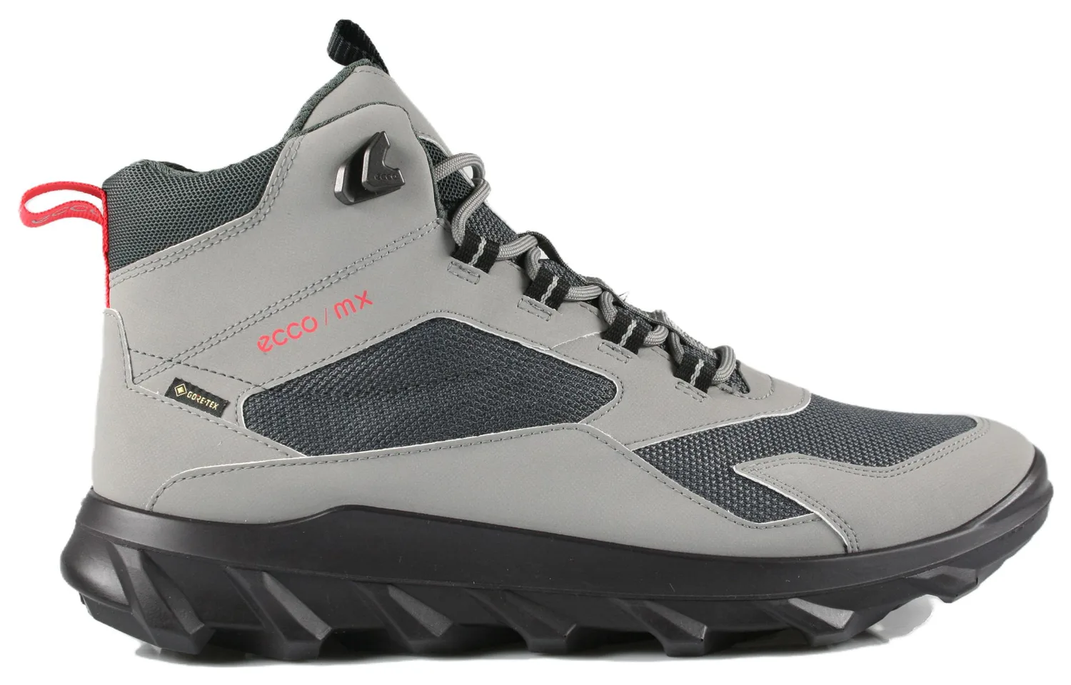 Ecco Кожаные высокие повседневные кроссовки мужские slip resistant серые черные — фото 3