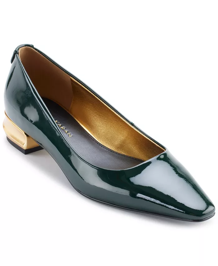 Женские балетки Savita с мыском Donna Karan New York, зеленый