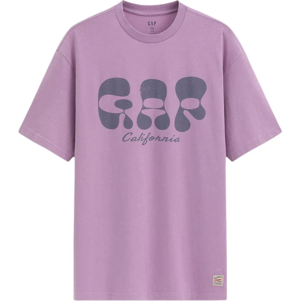 Футболка унисекс crew neck heavyweight GAP, Purple