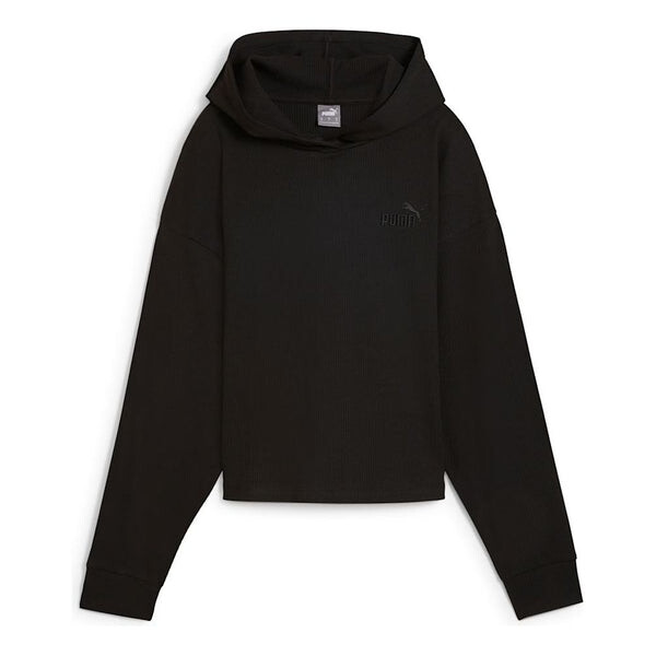 

Толстовка ess elevated hoodie 'black' Puma, черный