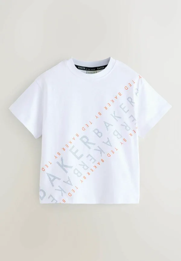 Футболка стандартного кроя с графическим принтом (5 штук в упаковке) Baker By Ted Baker, White Orange Blue Navy — фото 2