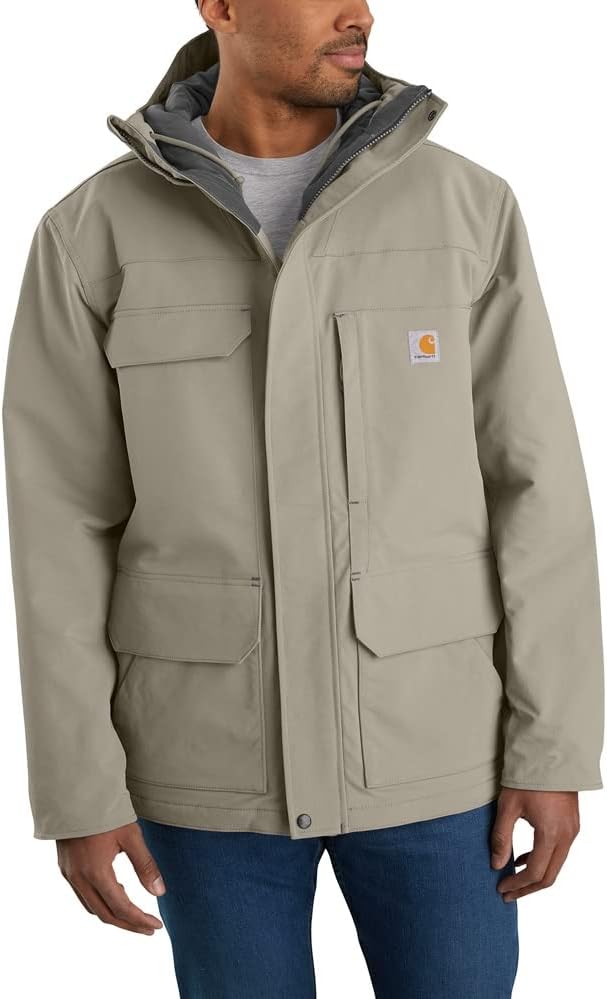 

Мужская утепленная традиционная куртка Carhartt Super Dux свободного кроя 105002, Greige