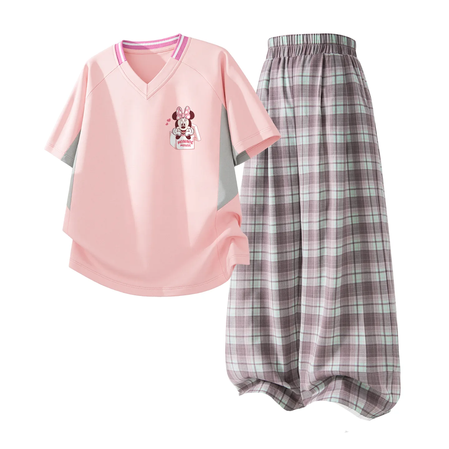 Детская спортивная одежда с V-образным вырезом Disney, Di Gift K Pink+Pure Pink