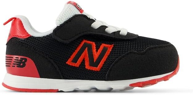 Детские кроссовки New Balance 515 V1 на шнуровке, черный/красный — фото 3