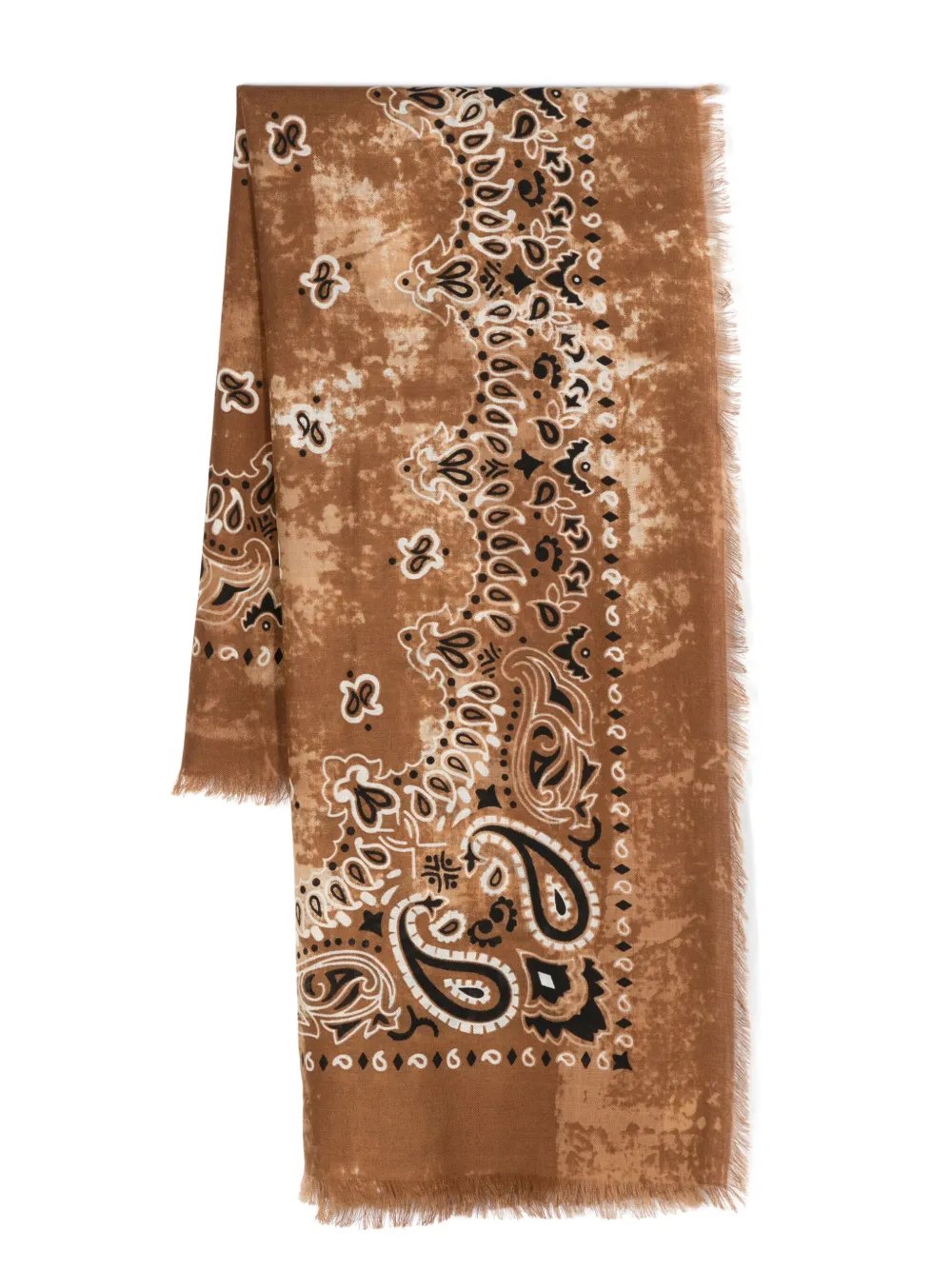 

Шерстяной шарф Jil с принтом тай-дай Destin, коричневый