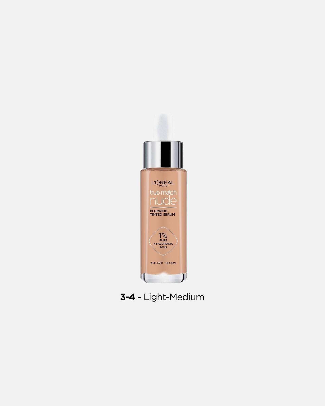 

Сыворотка с гиалуроновой кислотой Loreal Paris, nr. 3-4 light medium, 30 мл