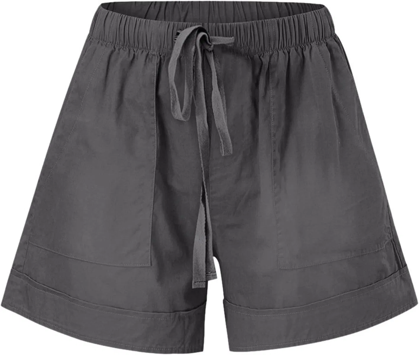 Шорты женские с высокой талией, Generic, A03-dark Gray — фото 4