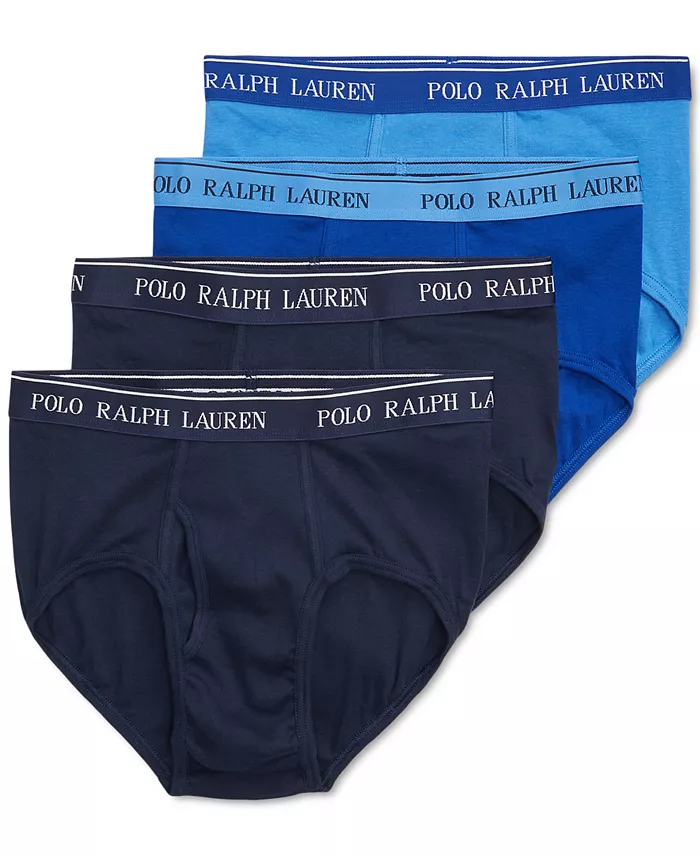 

Мужские трусы классического кроя с завышенной посадкой, 4 шт Polo Ralph Lauren, мультиколор