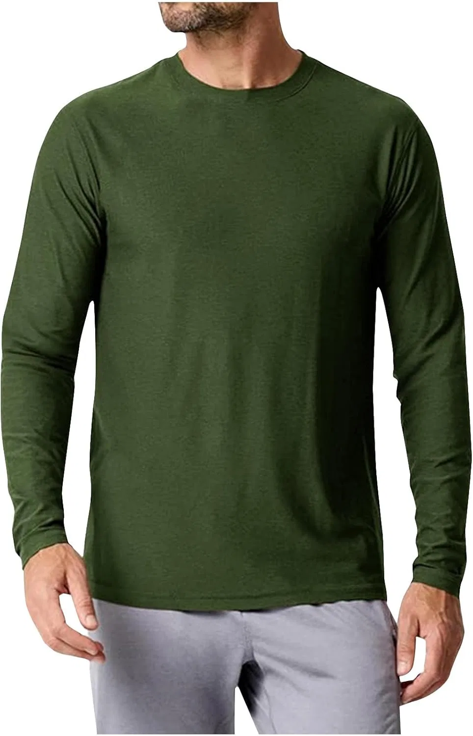 Мужская футболка с длинным рукавом UPF 50+, Generic, Army Green