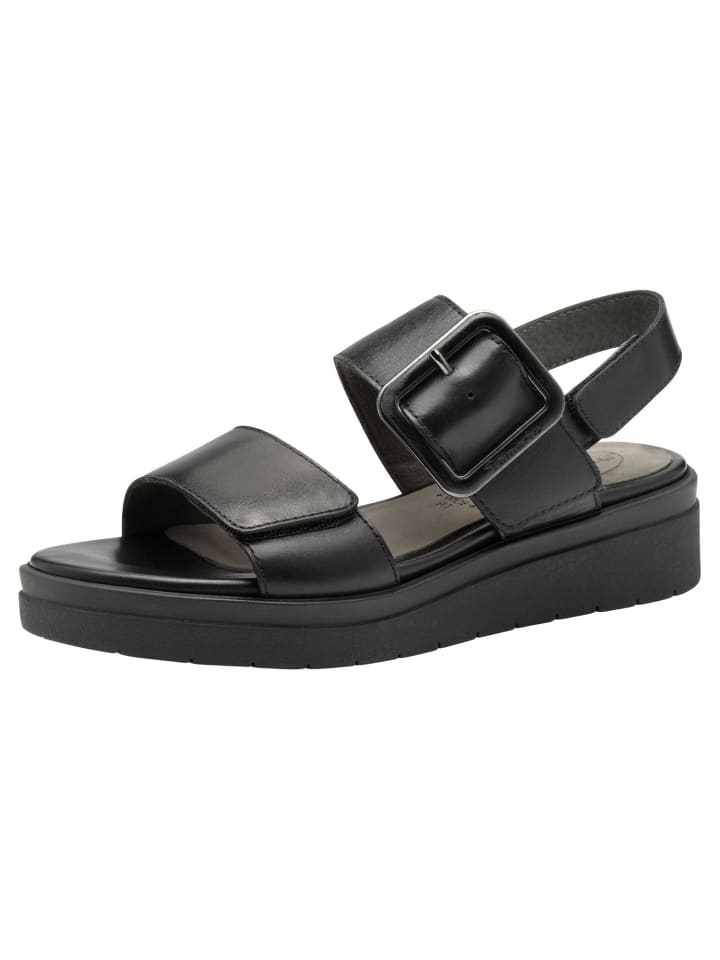 Сандалии на плоской подошве Tamaris, цвет black nappa
