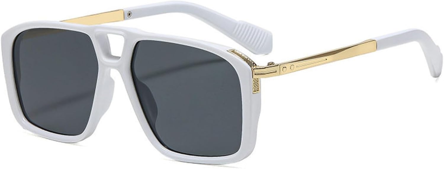 

Willochra Модные большие квадратные женские солнцезащитные очки в винтажном классическом стиле для мужчин, для активного отдыха, пилотские, черные, с защитой от УФ-излучения UV400, C2