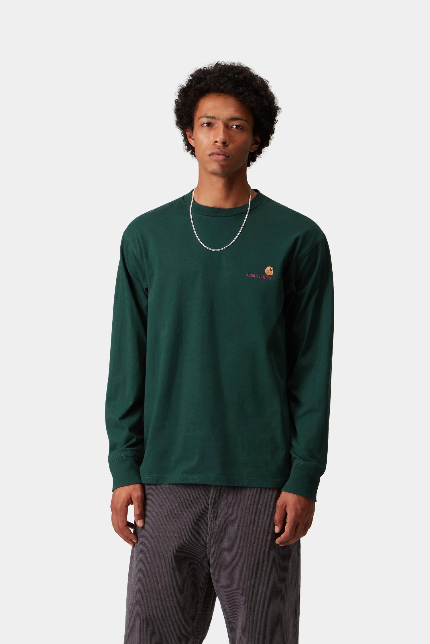 

Лонгслив American Script Carhartt, зеленый