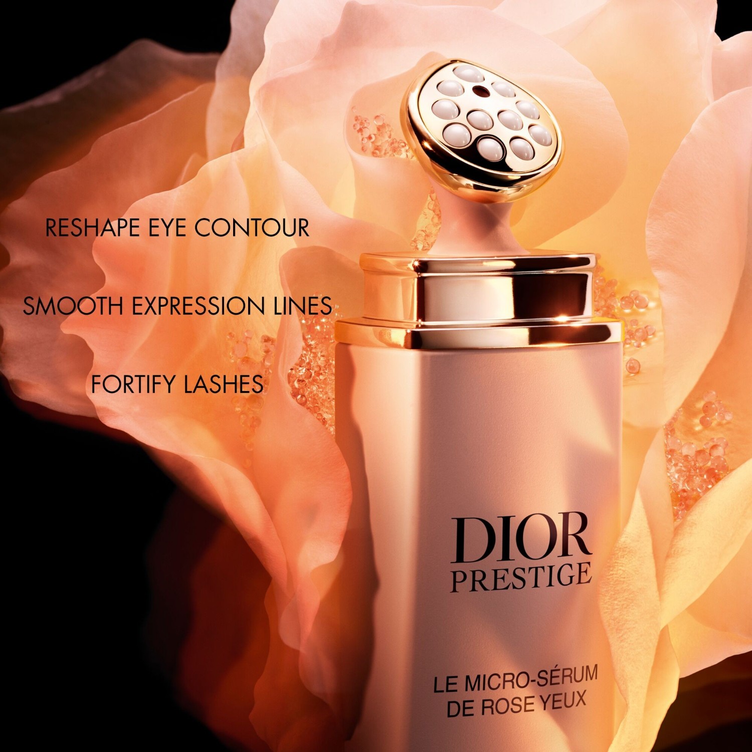 Сыворотка для глаз dior prestige le micro-sérum de rose yeux activated Dior, объем 20 мл — фото 3
