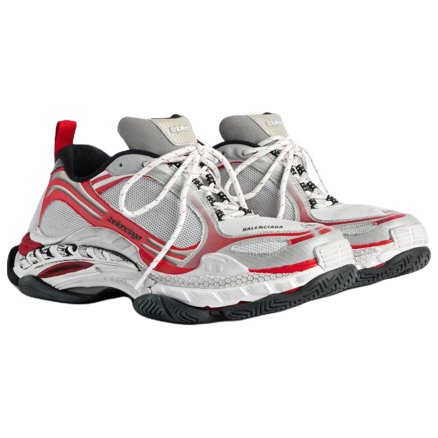 Кроссовки Chunky Sneakers Balenciaga Triple S .2 Low Red — фото 4