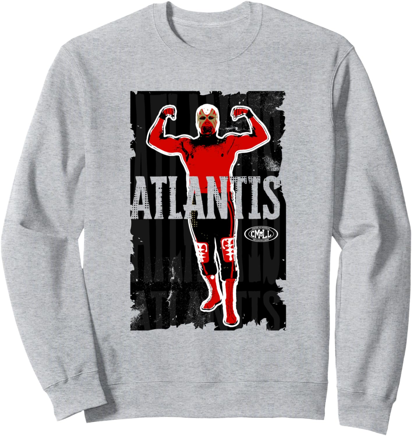 

Атлантида, мексиканский лучадор. Идеально подходит как для мужчин, так и для женщин. Толстовка Cmll, серый