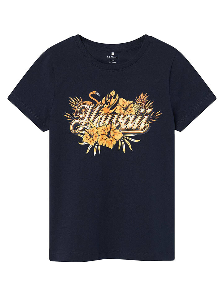 

Футболка name it Janine, цвет orange/dunkelblau