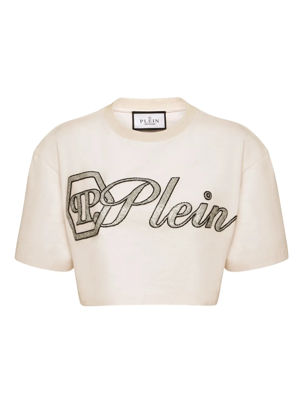 

Укороченная футболка Crystal Signature Philipp Plein, белый