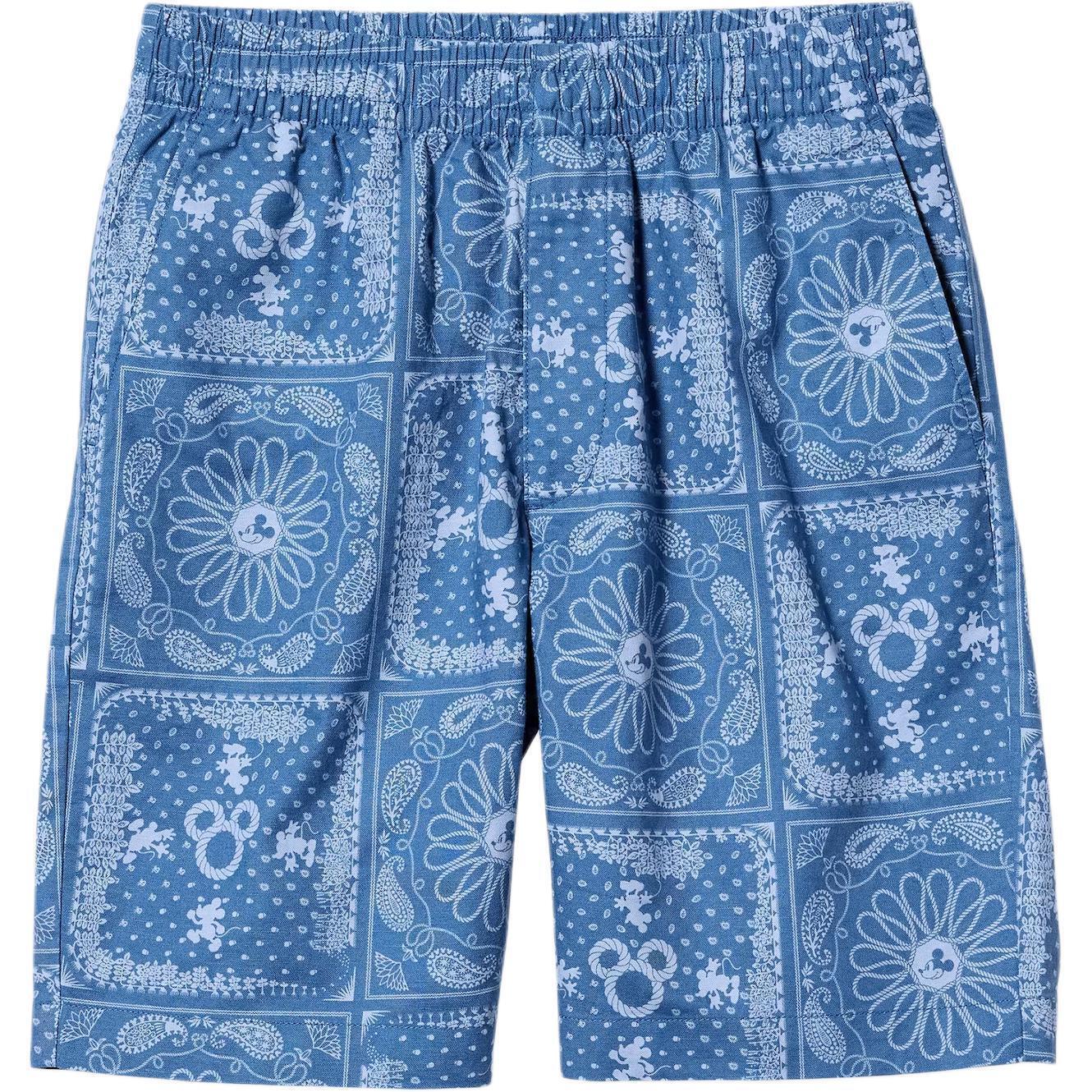 

BUAISOU X, BUAISOU X Disney, Collaboration Casual Shorts Men's UNIQLO, синий