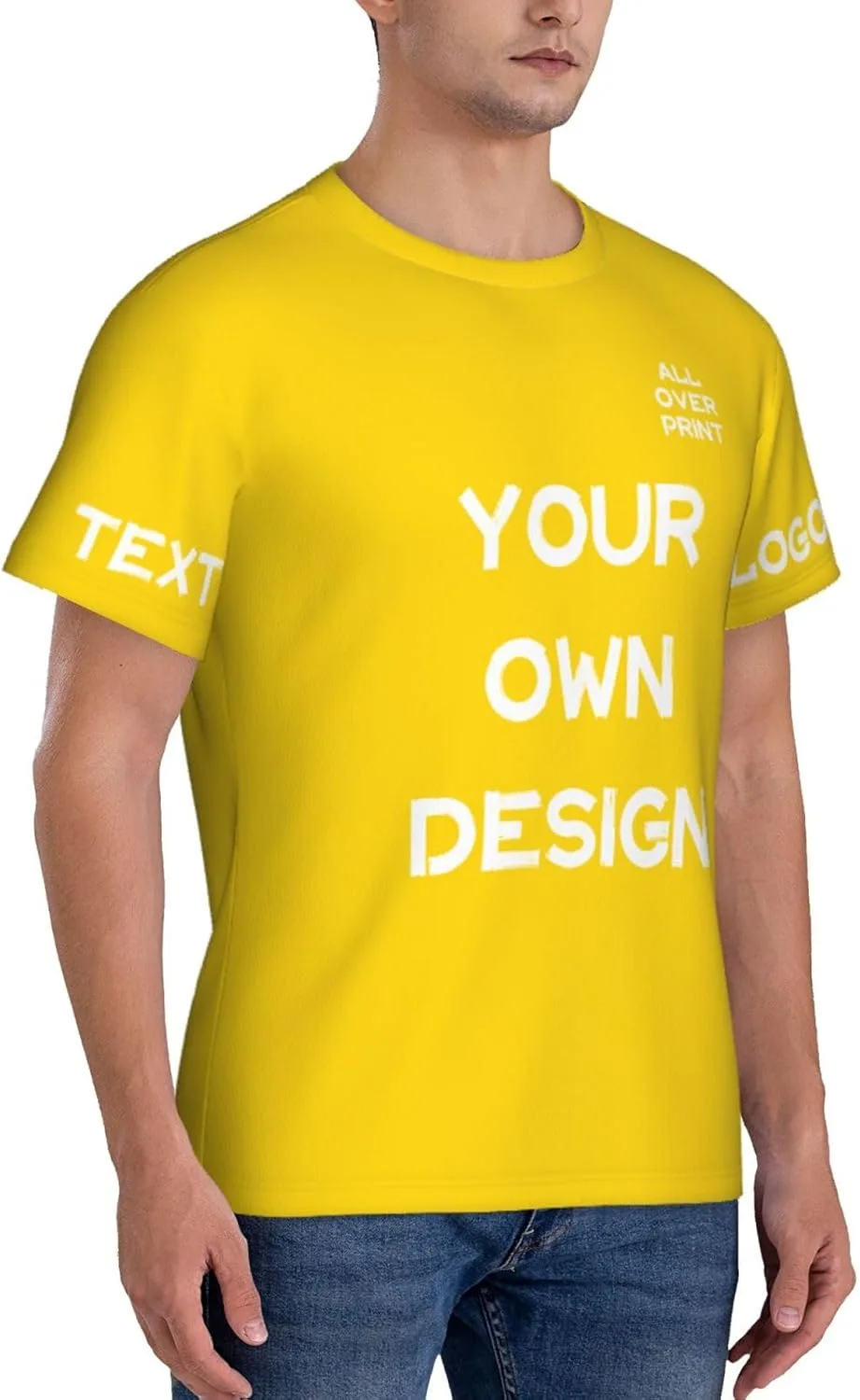 Футболка с принтом Custom Shirt с логотипом и текстом — фото 4